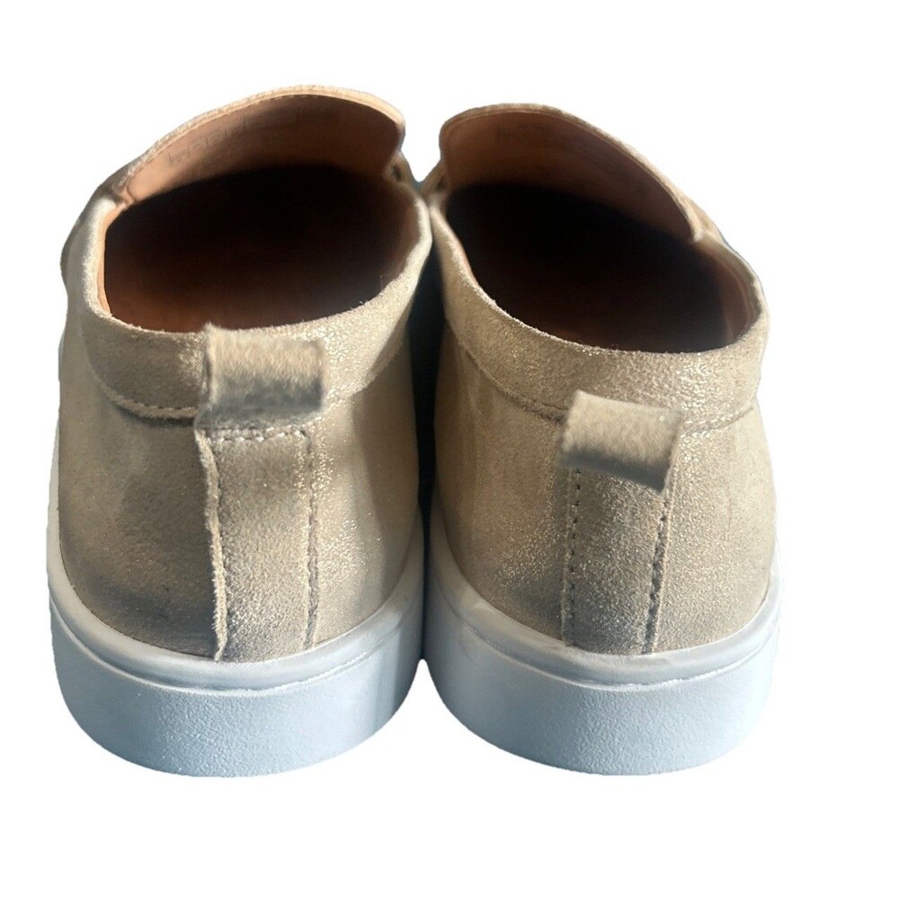 Vionic Uptown Womens Size 6 Leather Penny Loafers Slip-Ons Gold Metallic Shoes - Picture 10 of 16